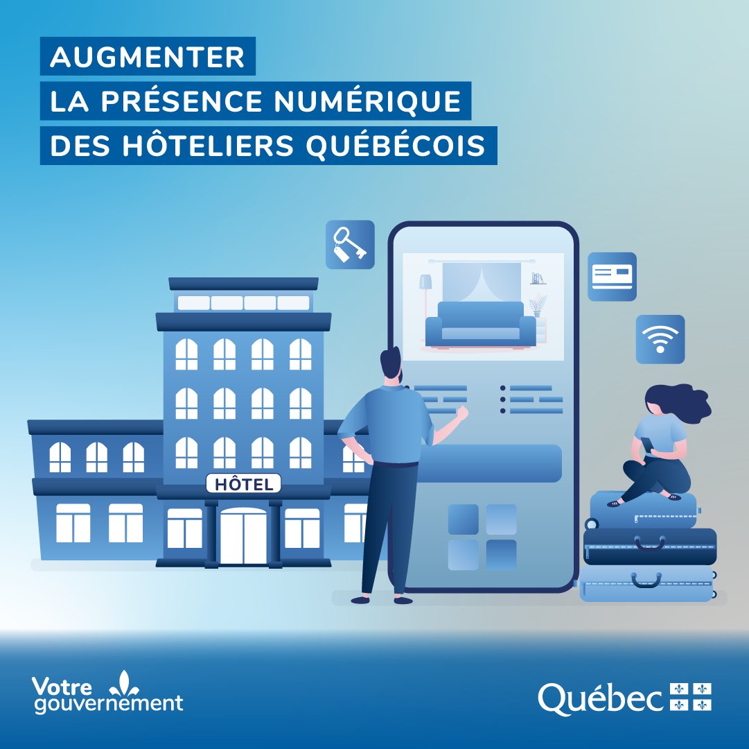 Près de 218 000 $ pour soutenir un projet pilote de réservation en ligne universel de l’Association Hôtellerie Québec