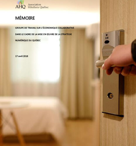 GROUPE DE TRAVAIL SUR L’ÉCONOMIQUE COLLABORATIVE